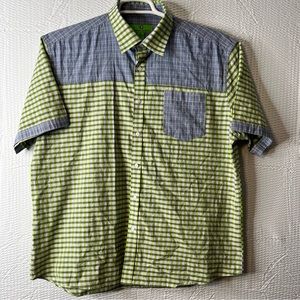 Bristol & Bull Cotton/Polyester Blend Multicolor Checkered Dress Shirt Size XL